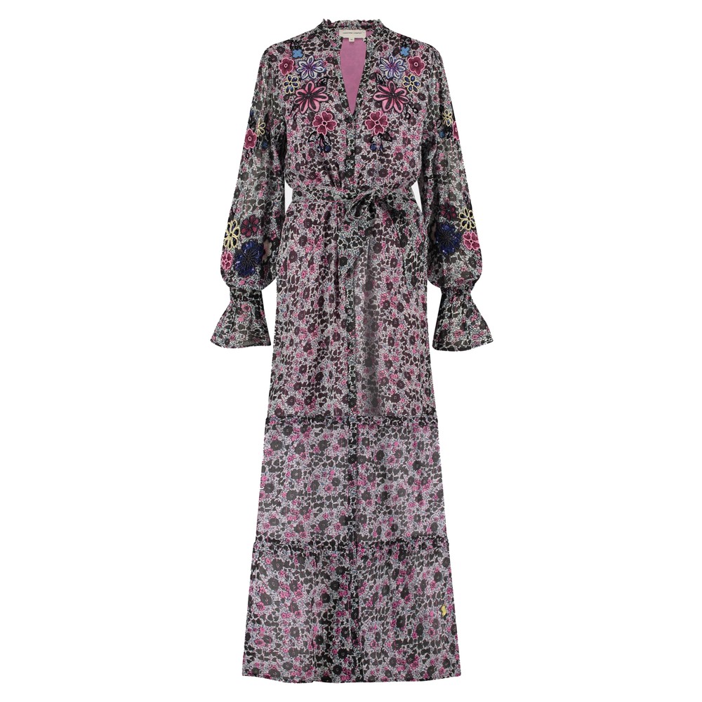 Clapton Dress - White & Antra