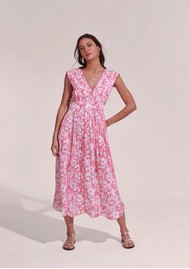 POUPETTE ST BARTH long dress agnes - pink garden