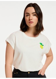 ESSENTIEL ANTWERP Dalwood Sequin Lemon T-Shirt - Off-White