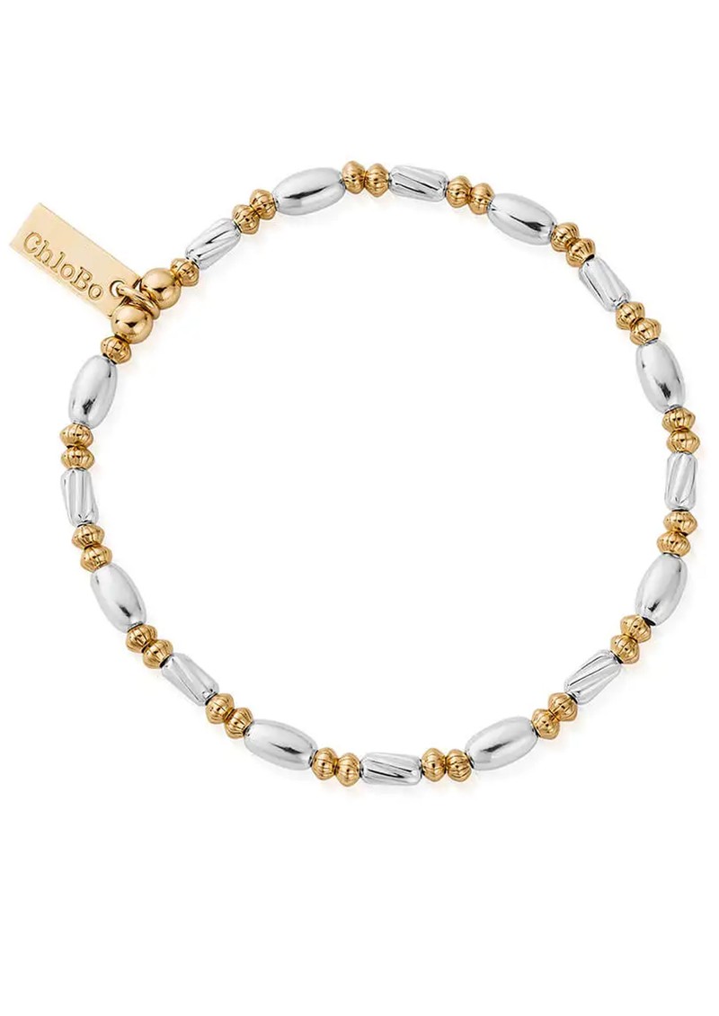 ChloBo Men's Golden Obsidian Silver Bracelet