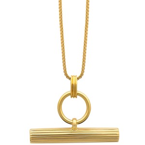 T-Bar Box Chain Necklace - Gold
