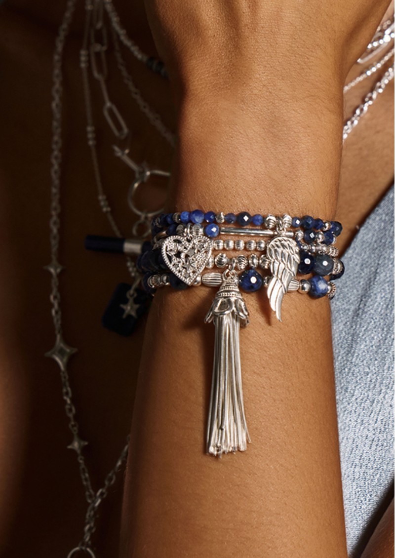 ChloBo 89 Silver Compassion Stack Of Three Bracelets SBSTA3L main image 0