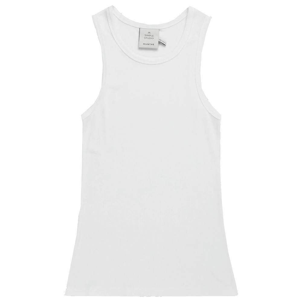Munthe Women's Peach/White Tank Top