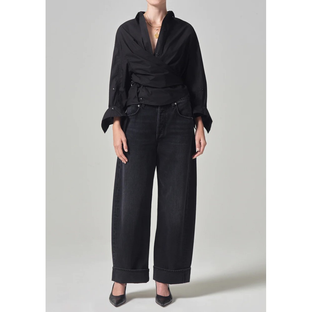 CITIZENS OF HUMANITY Ayla Baggy Cuffed Crop High Rise Jean - Volia