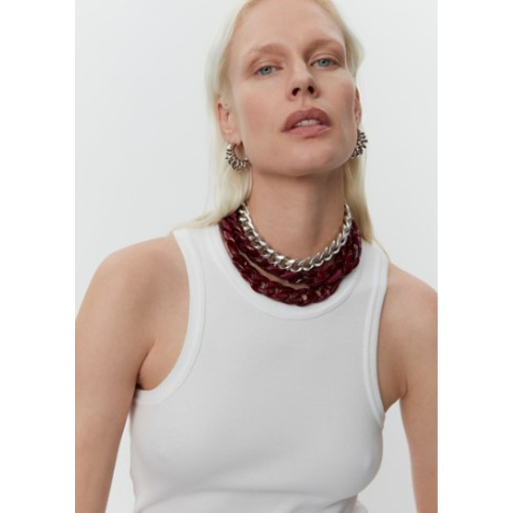 Day Birger Et Mikkelsen Women's White Alisson Ribbed Tank - Bright