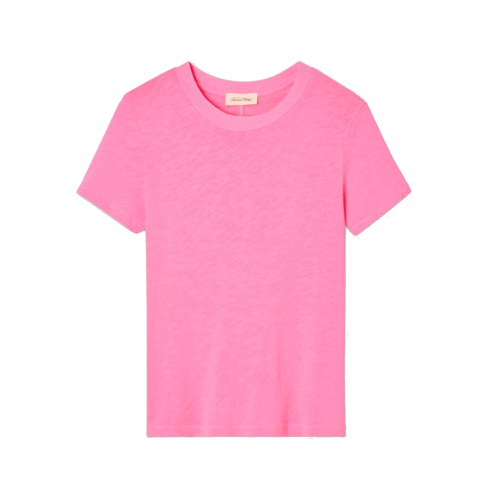 American Vintage Women's Pink Sonoma Short Sleeve Tee - Fluo