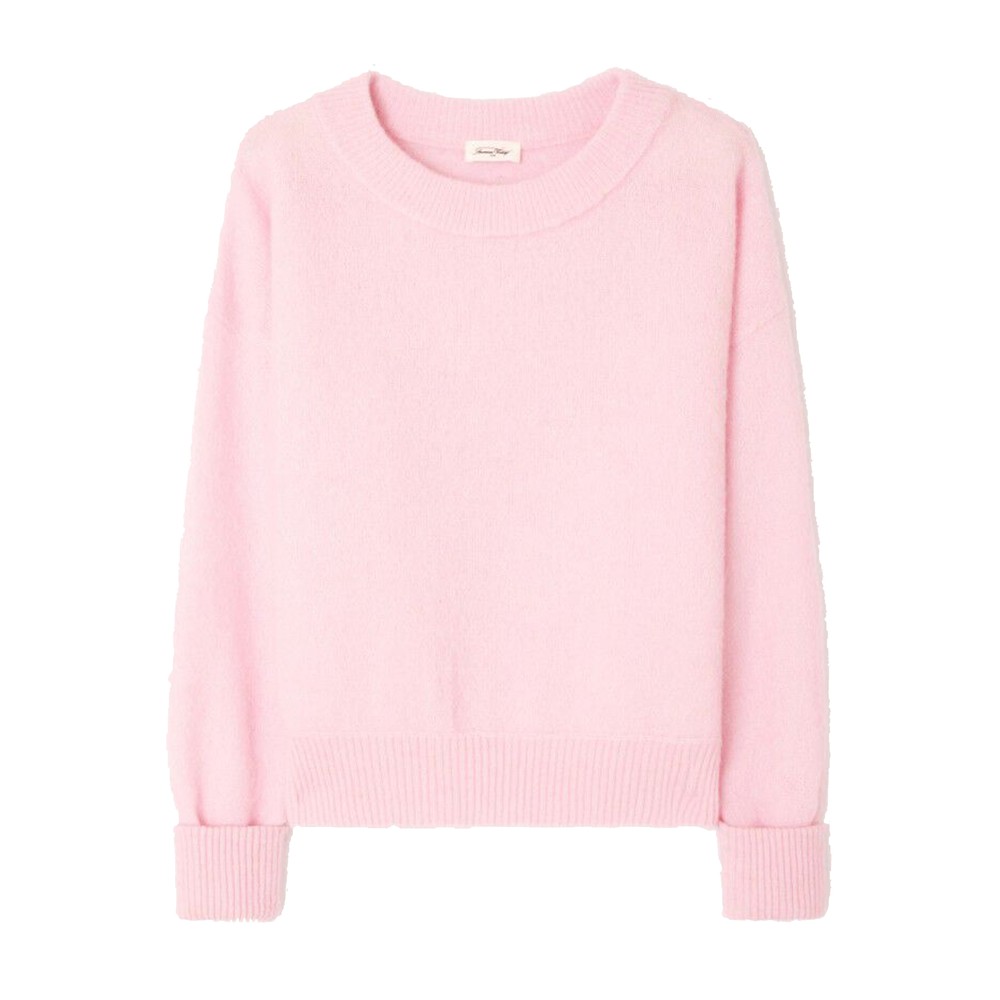 American Vintage Women's Pink Vitow Jumper - Sugar Almond Melange
