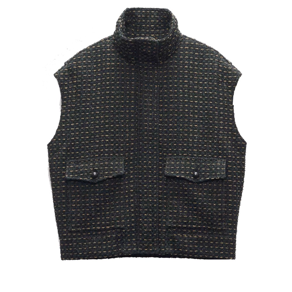 RAG & BONE Amina Tweed Vest - Black Multi
