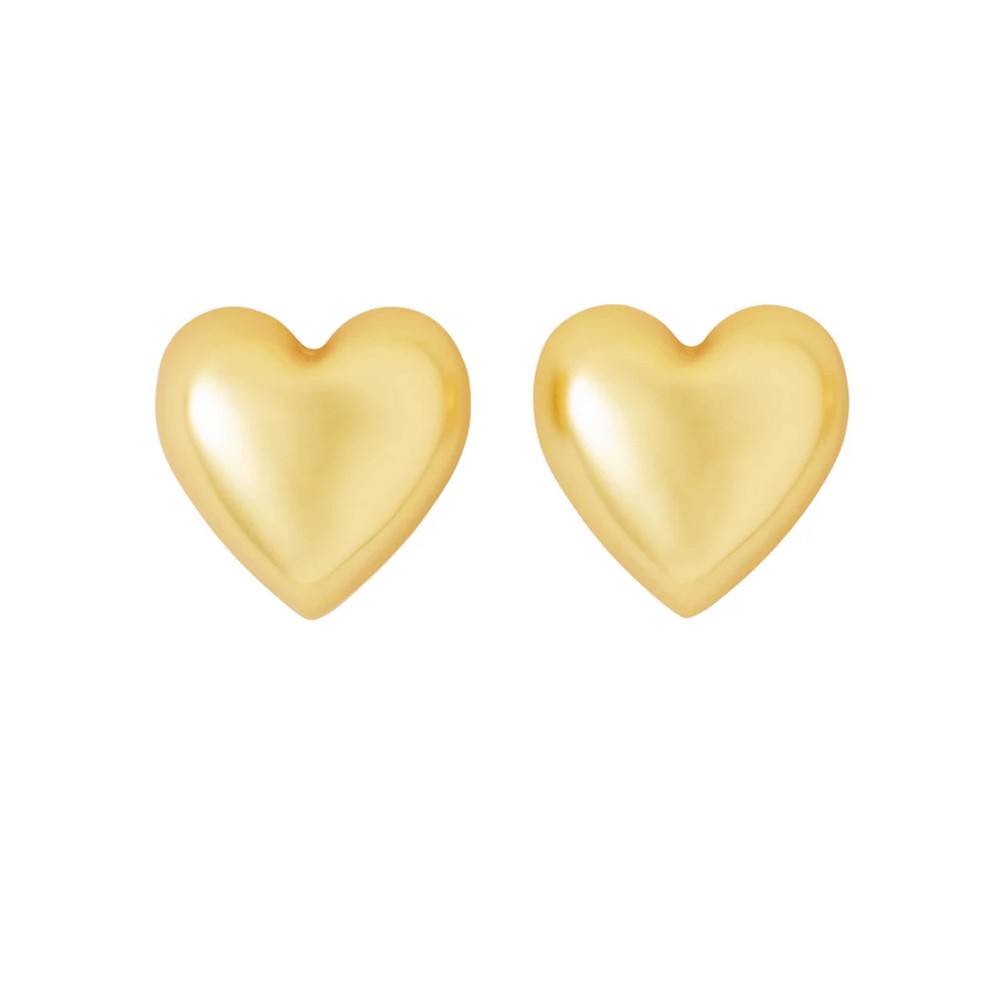 Roxanne Assoulin Women's Gold Puffy Heart Stud Earrings