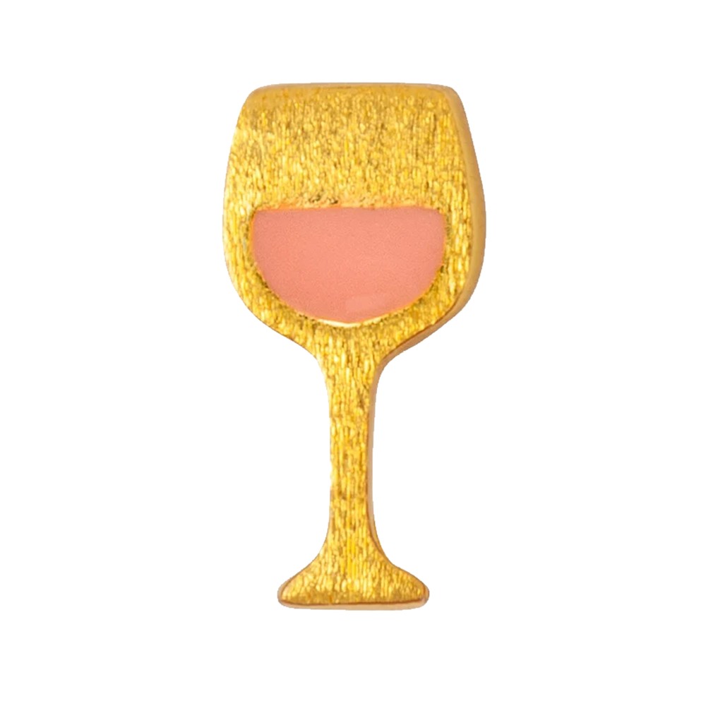 LULU COPENHAGEN Friday Rose Wine Glass Single Earring - Gold