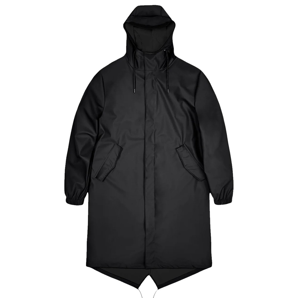 RAINS Waterproof Fishtail Parka Jacket - Black