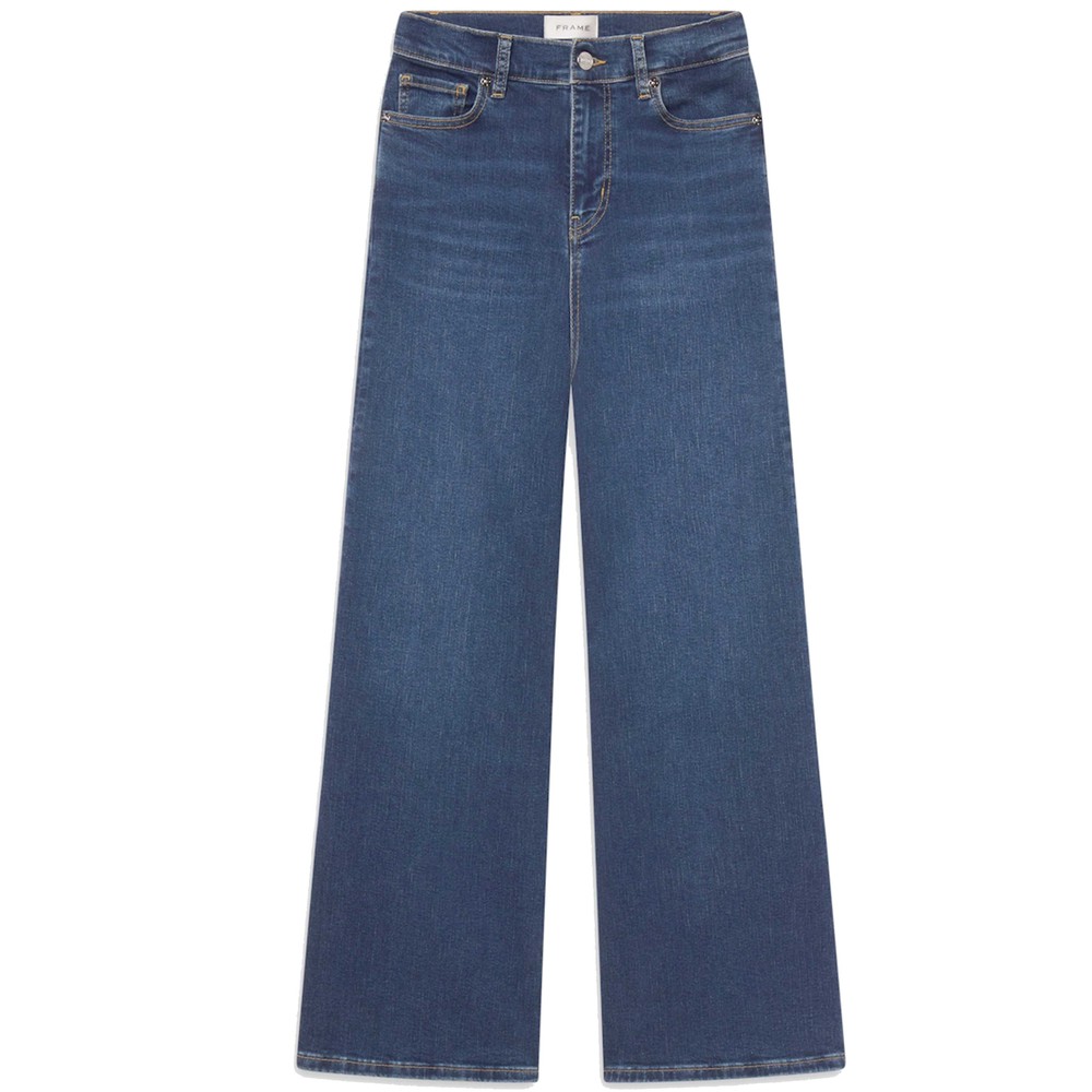 Frame Denim Women's Blue/Light Le Slim Palazzo High Rise Flare Jean - Femma