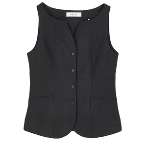 Toni Linen Waistcoat - Black