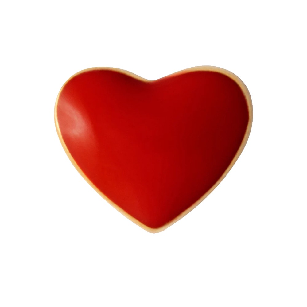 LULU COPENHAGEN Single Love U Stud Earring - Passion Red