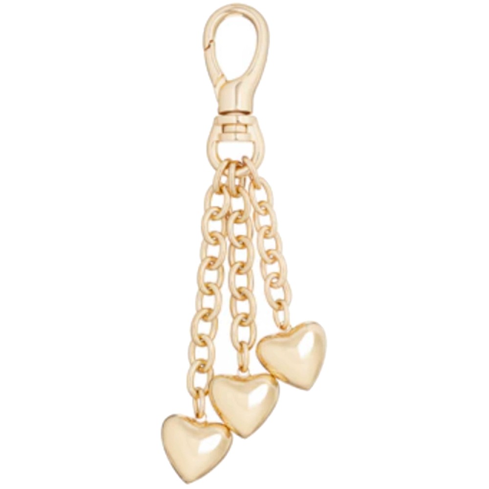 Roxanne Assoulin Women's Gold Puffy Heart Bag Charm