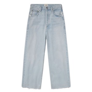 Ayla Raw Hem Crop Jeans - Sailor