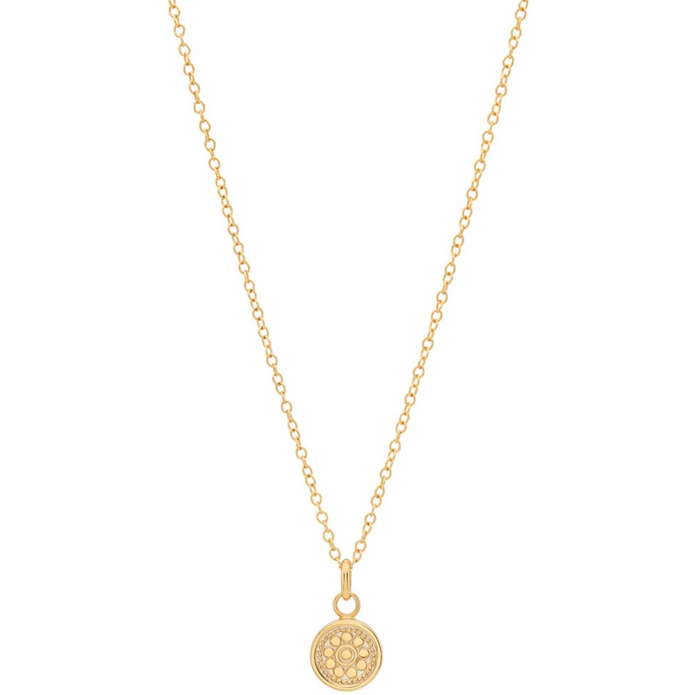 Anna Beck Women's Gold Small Circle Dotted Pendant