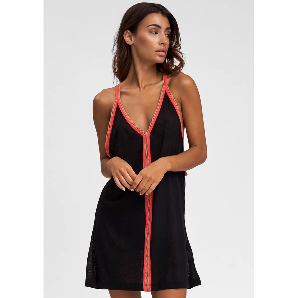 Pitusa Women's Black Mini Sun Dress