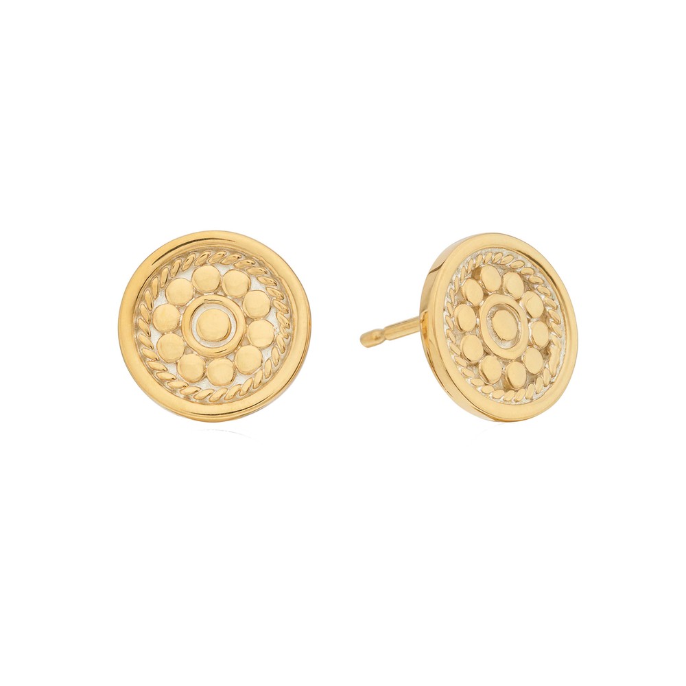 Anna Beck Women's Gold Round Stud Dotted Earrings