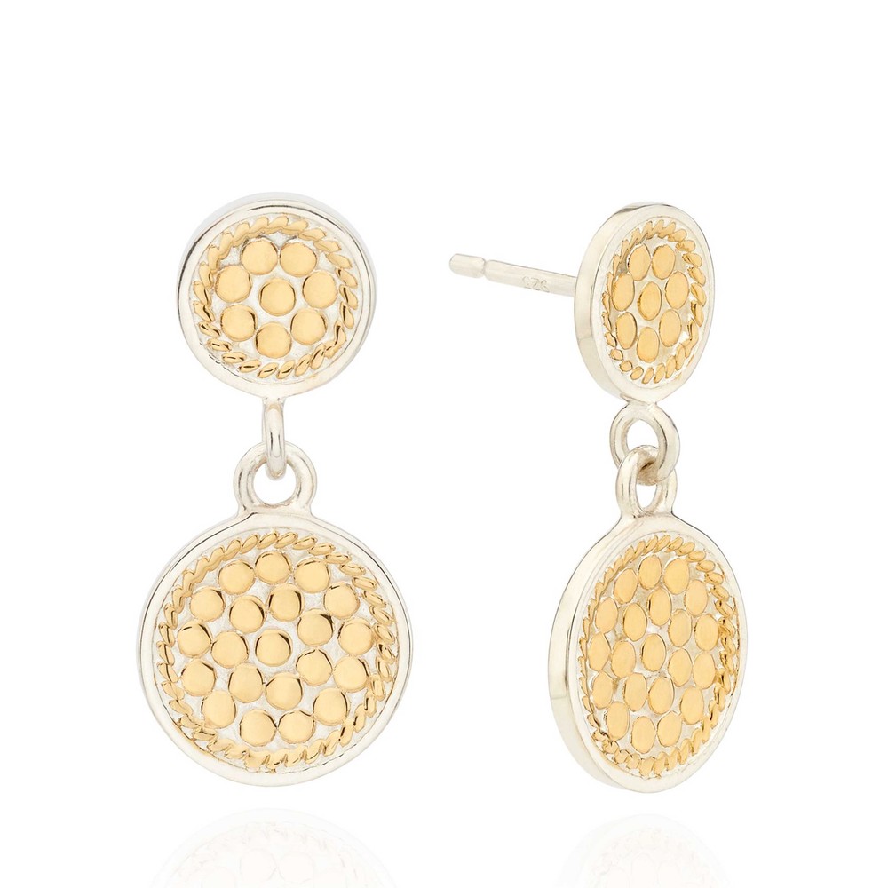 Anna Beck Women's Gold Double Circle Drop Earrings