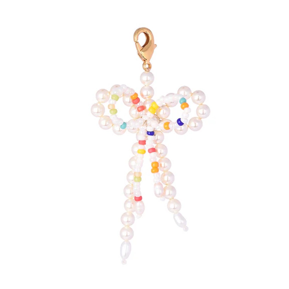 Mishky Women's Bow Shoe Charm - Pearl