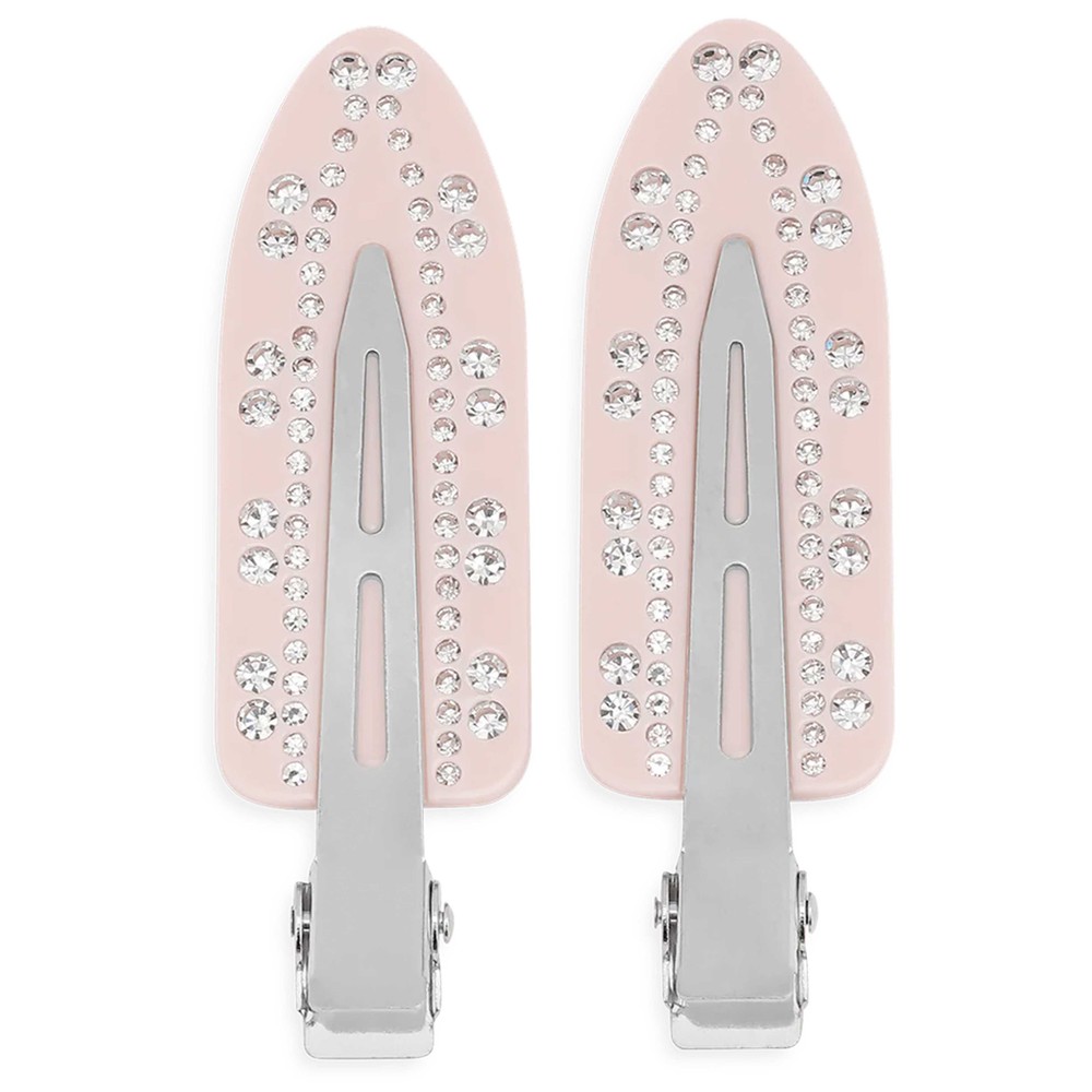 Sui Ava Women's Pink Crystal Clips - Rose
