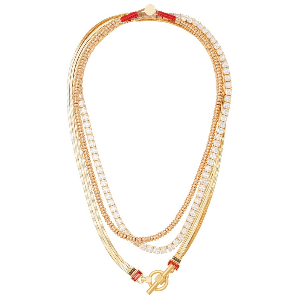 Roxanne Assoulin Women's Gold Swanky Necklace Set Of 3