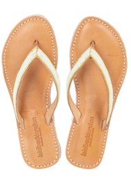 LAIDBACK LONDON Seri SSN beaded Sandals - Neon Green/White