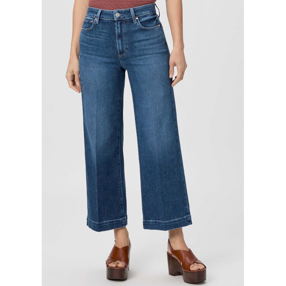 Paige Denim Anessa Cropped Wide Leg Jeans - Kindered