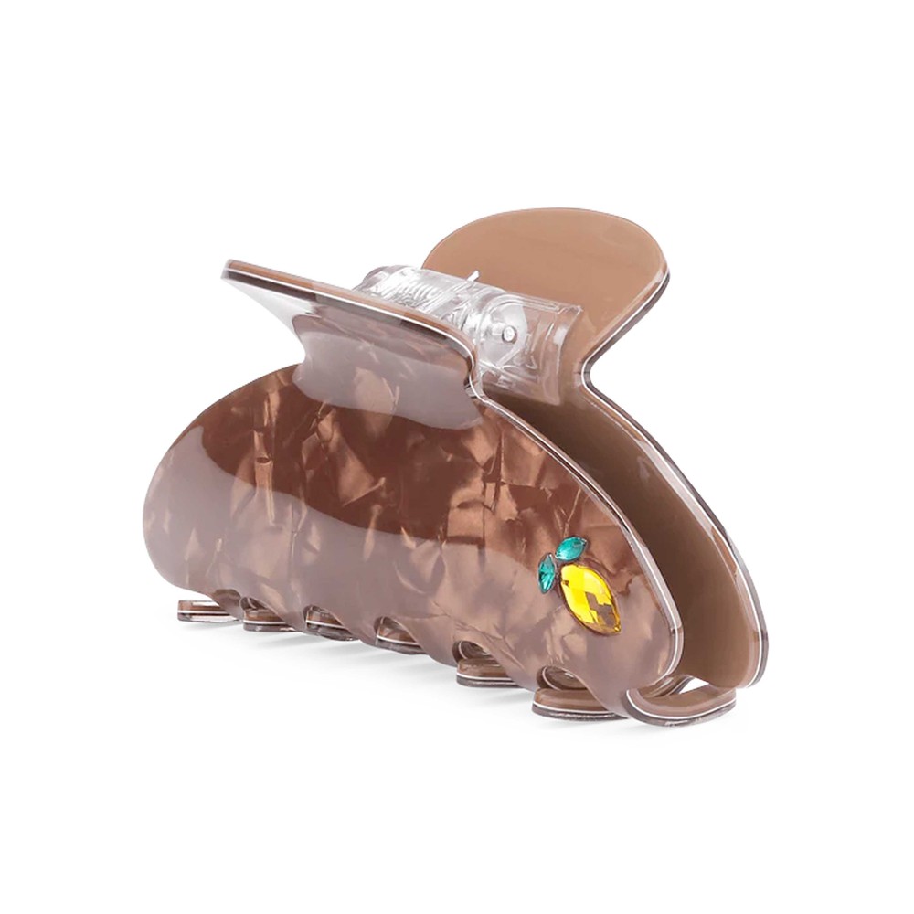 Sui Ava Women's Brown Ida Frutta Big Clip - /Lemon