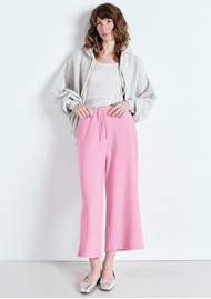 American Vintage Atubay Cropped Straight Leg Joggers - Candy