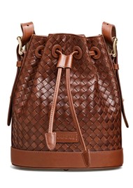 CALA JADE Gaya Mini Leather Bucket Bag - Nutmeg Dama