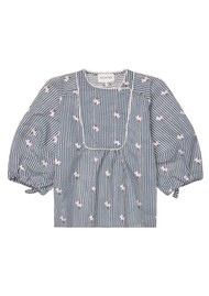MUNTHE Pristina Organic Cotton Blouse - Indigo