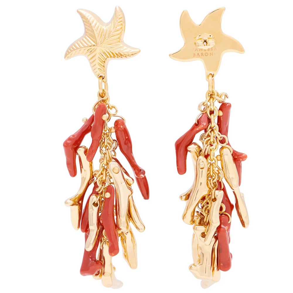 Vanessa Baroni Women's Coral Vanessa Baroni Earrings