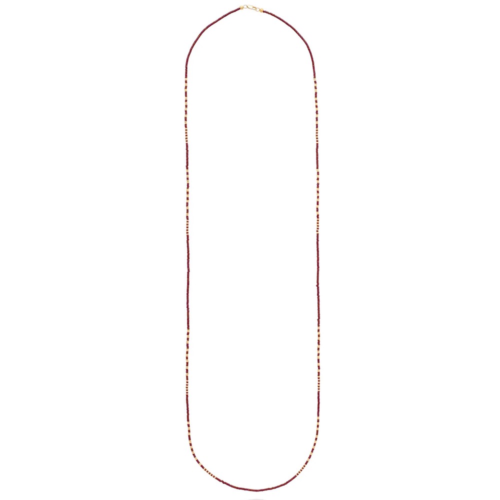 Anna Beck Women's Gold/Red Mufaro Beaded 42" Necklace