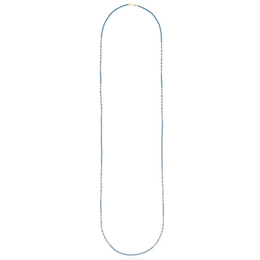 Anna Beck Women's Gold/Blue Kubatana Beaded 36" Necklace