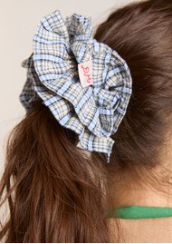 DAMSON MADDER Garter Scrunchie - Cloudy Check