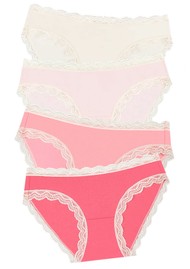 STRIPE & STARE Set of 4 Briefs - Pink