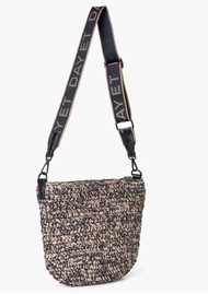 DAY ET LB Straw Crossbody Bag - Black Melange