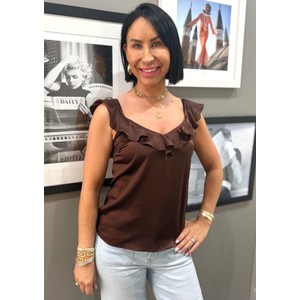 Effy Silk Mix Cami Top - Tamarind