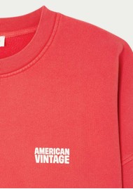 American Vintage Plizzy Cotton Sweatshirt - Volcano