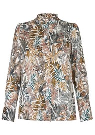 DEA KUDIBAL Robertadea Ruffle Silk Blouse - Sencha Cream