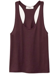 Ba&sh Sarcy Racerback Cotton Tank - Bordeaux