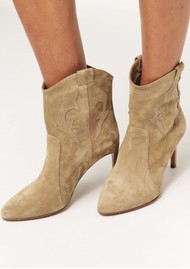 Ba&sh Caitlin Suede Boots - Beige