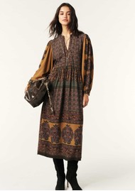 Ba&sh Barley Midaxi Dress - Chocolate