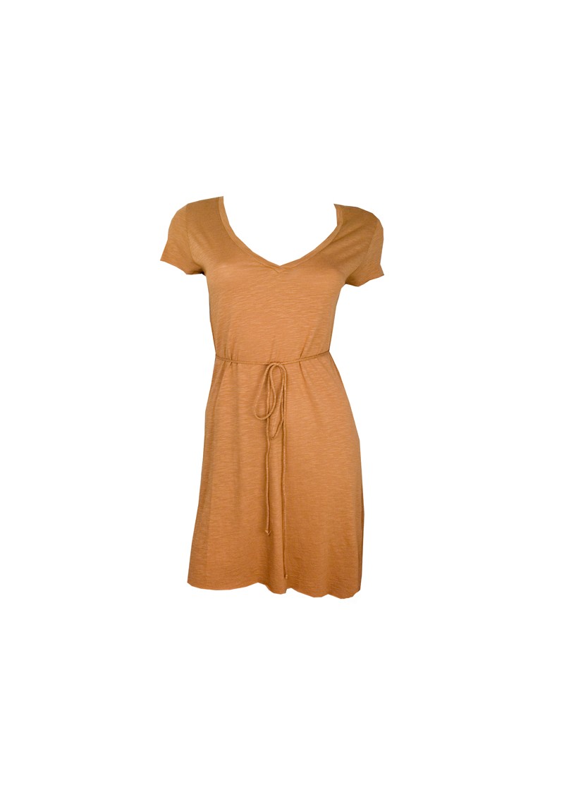 American Vintage Jacksonville Short Sleeve Dress Rust