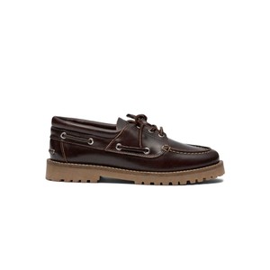 Alvina Leather Deck Shoes - Dark Brown