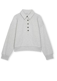 Rails Barlow Collared Sweatshirt - Heather Grey