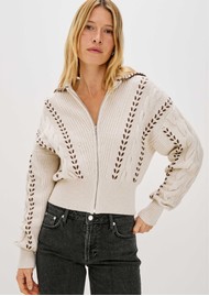 Rails Lune Knitted Shacket - Oatmeal Brown
