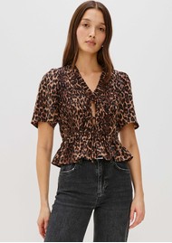 Rails Portia Pleated Top - Brown Nala